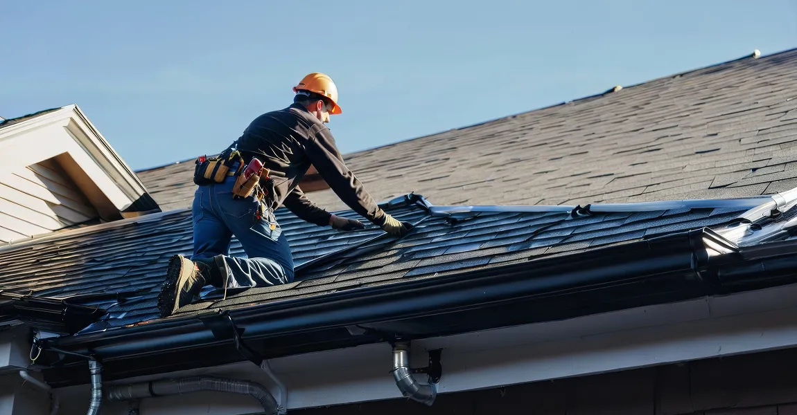 A newly installed roof in Huntington WV showcasing the benefits of new roof installation.